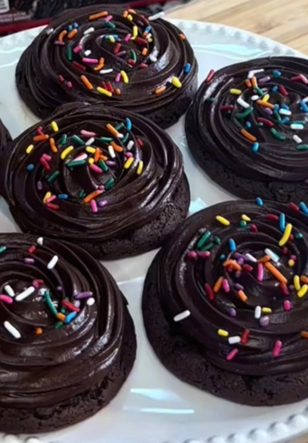 Fudge Frosted Double Chocolate Cookie